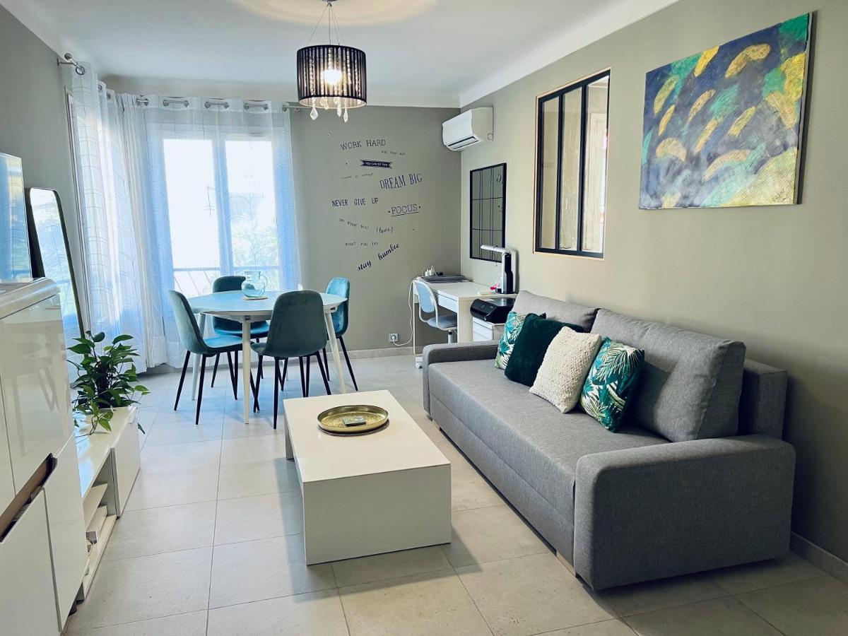 Nice West Cosy Flat Balcony, Near Airport, Train, Beach, Public Transport, Supermarket, Comfortable And Well Equipped Apartman Kültér fotó
